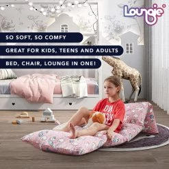 Unicorn Light Pink Bean Bag Covers Microfiber 88 in. x 26 in. by Loungie -Loungie Sales Shop unicorn light pink loungie bean bag chairs lc186 20lk hd 76 1000