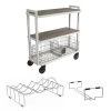 Atlantic 4-Tier Serving Cart System/Bar Cabinet with Casters Detachable Wine Rack and Wine Bottle Rack -Loungie Sales Shop white atlantic bar carts 38436292 64 1000