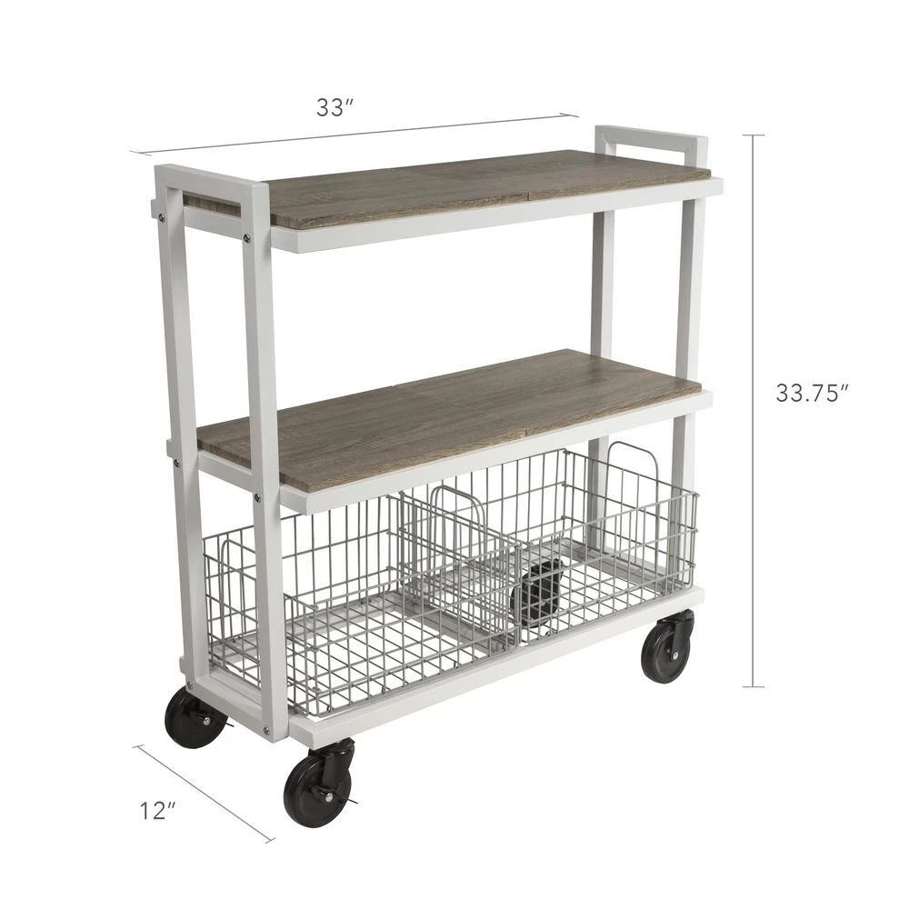 Atlantic 4-Tier Serving Cart System/Bar Cabinet with Casters Detachable Wine Rack and Wine Bottle Rack 5 Atlantic 4-Tier Serving Cart System/Bar Cabinet with Casters Detachable Wine Rack and Wine Bottle Rack - Image 3