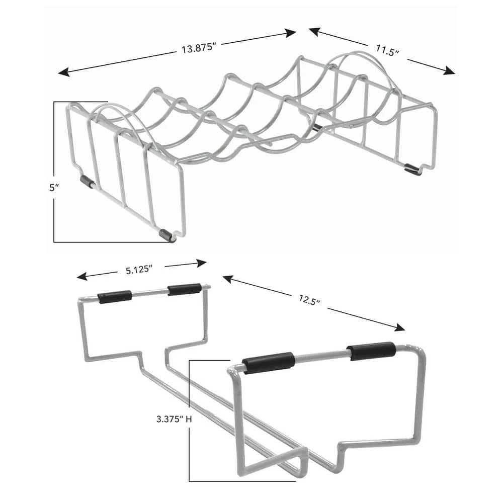 Atlantic 4-Tier Serving Cart System/Bar Cabinet with Casters Detachable Wine Rack and Wine Bottle Rack 6 Atlantic 4-Tier Serving Cart System/Bar Cabinet with Casters Detachable Wine Rack and Wine Bottle Rack - Image 4