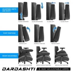 Dardashti Gaming Chair - Commercial Grade, Ergonomic, Arctic White by Atlantic 13 Dardashti Gaming Chair - Commercial Grade, Ergonomic, Arctic White by Atlantic -Loungie Sales Shop white atlantic home theater seating 78050359 1f 1000