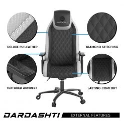 Dardashti Gaming Chair - Commercial Grade, Ergonomic, Arctic White by Atlantic 12 Dardashti Gaming Chair - Commercial Grade, Ergonomic, Arctic White by Atlantic -Loungie Sales Shop white atlantic home theater seating 78050359 4f 1000