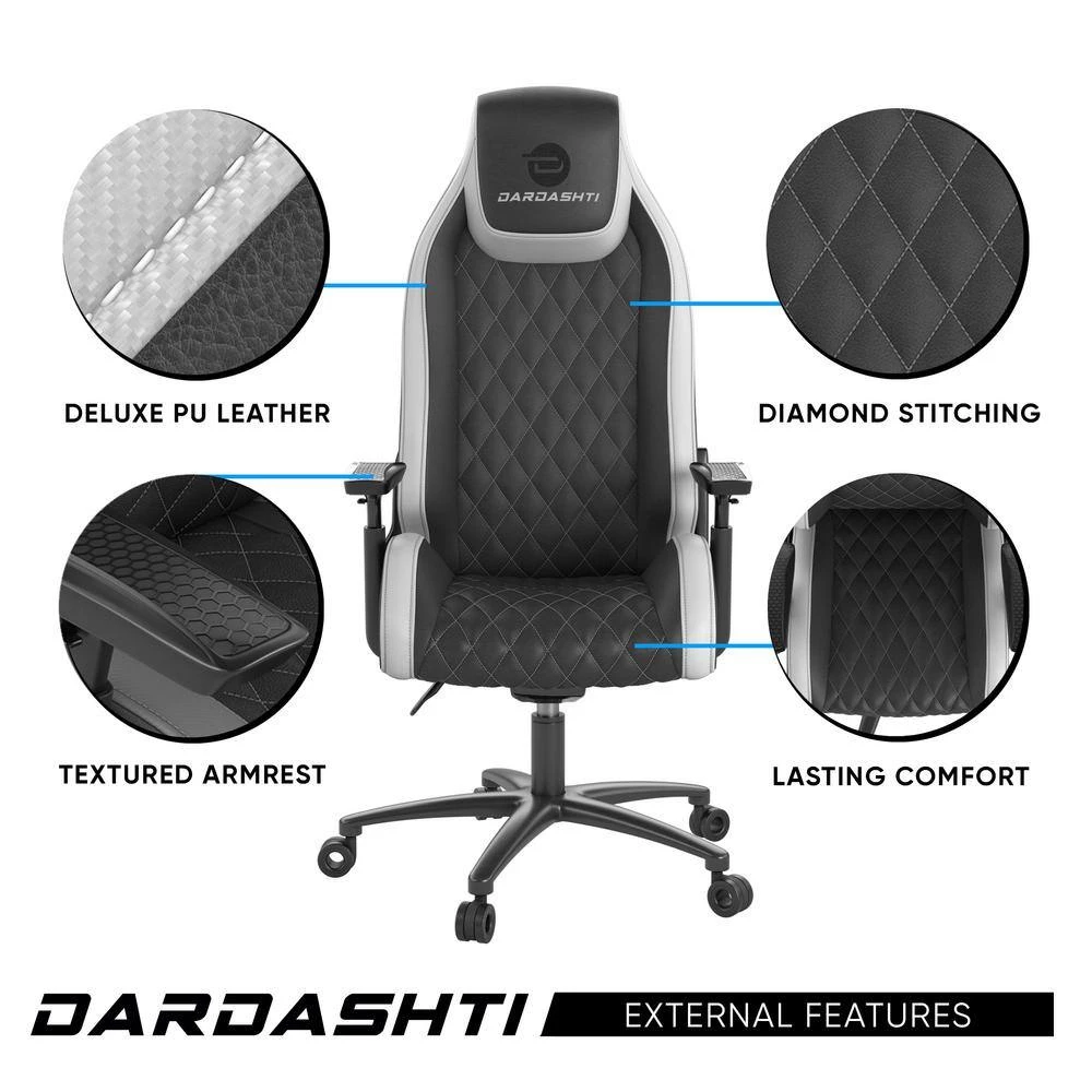 Dardashti Gaming Chair - Commercial Grade, Ergonomic, Arctic White by Atlantic 6 Dardashti Gaming Chair - Commercial Grade, Ergonomic, Arctic White by Atlantic - Image 4