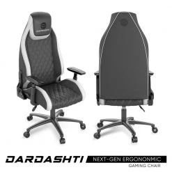 Dardashti Gaming Chair - Commercial Grade, Ergonomic, Arctic White by Atlantic