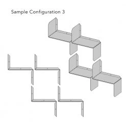 Flex White Short-Sleeve Shelf (2-Pack) by Atlantic 13 Flex White Short-Sleeve Shelf (2-Pack) by Atlantic -Loungie Sales Shop white atlantic media storage 38408109 66 1000