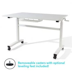 Height Adjustable Desk with Casters White PN33908131 by Atlantic 10 Height Adjustable Desk with Casters White PN33908131 by Atlantic -Loungie Sales Shop white atlantic standing desks 33908131 4f 1000