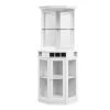 White Corner Bar Unit by Home Source Industries