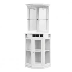 White Corner Bar Unit by Home Source Industries