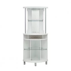Home Source White Corner Bar Cabinet by Home Source Industries