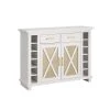 Home Source White Console Bar Cabinet with Gold Trim by Home Source Industries -Loungie Sales Shop white home source industries bar cabinets dc52 wb hd 64 1000