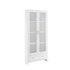 Home Source Display Storage Cabinet in White with Glass Doors by Home Source Industries -Loungie Sales Shop white home source industries bar cabinets h 5586 wh hd 64 1000