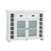 Home Source Jill Zarin White Bar Cabinet Server Sideboard with Glass Doors by Home Source Industries -Loungie Sales Shop white home source industries bar cabinets jz52 whi hd 64 1000