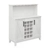 Home Source White Silo-Style Microwave Stand and Bar Cabinet Unit with Wine Rack by Home Source Industries