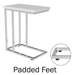 11.75 in. White 23.75 in Modern C-Chape End Table (Set of 2) by Lavish Home -Loungie Sales Shop white lavish home c tables 80 fct 4 2 4f 1000