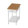 White & Oak Narrow End Table with Drawer by Lavish Home 1 White & Oak Narrow End Table with Drawer by Lavish Home -Loungie Sales Shop white lavish home end side tables hw0200316 64 1000