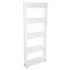 Slim Slide Out White Kitchen Cart by Lavish Home -Loungie Sales Shop white lavish home kitchen carts m031026 64 1000